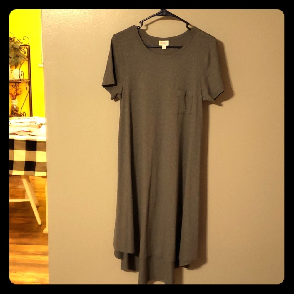 LulaRoe Carly dress-heather gray